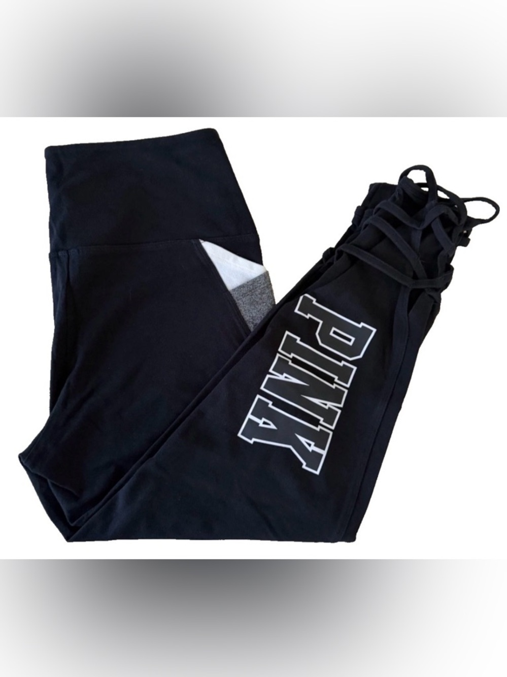 Leggings by PINK Victoria's Secret Black and White Logo